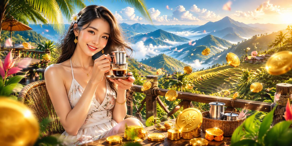 Khách du lịch tại Sapa vừa nhâm nhi cà phê vừa chơi casino trực tuyến trên điện thoại
